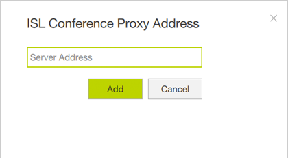 Adding Server Address